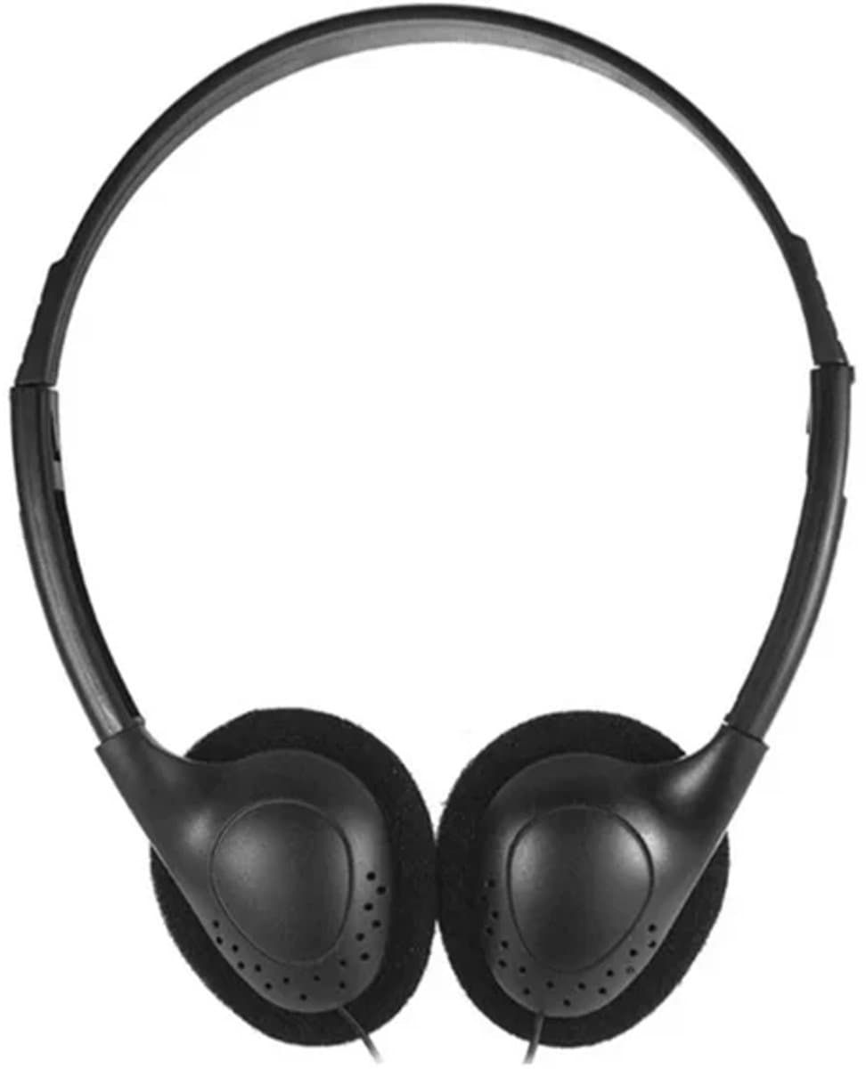 School Supplier Bedrade On-Ear Koptelefoon zwart - 1 meter — afbeelding 1