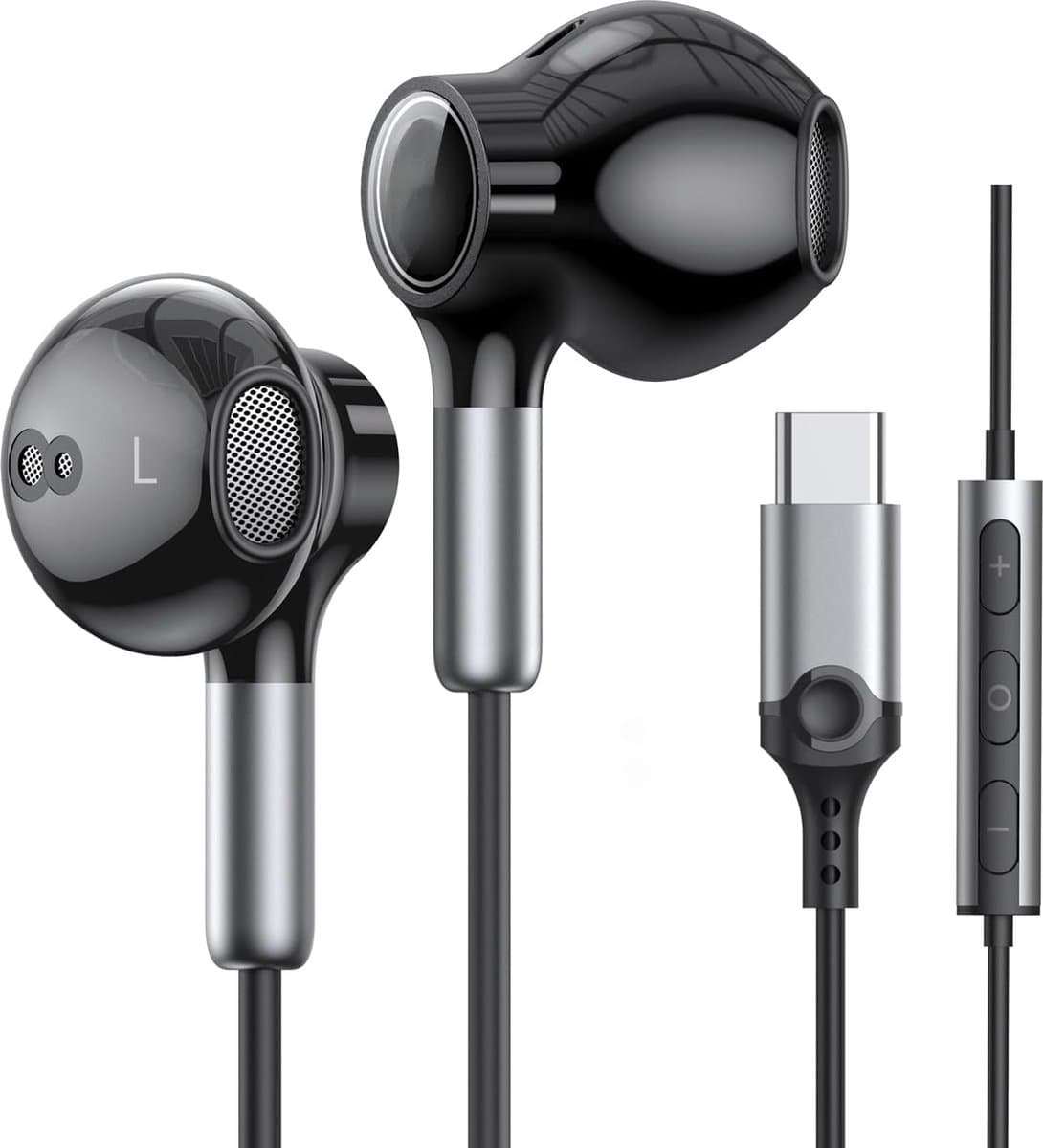 USB C Oordopjes met Draad en Microfoon - USBC Oortjes - USB-C Oordoppen - Voor 15 Pro Max en S24 Ultra — afbeelding 1