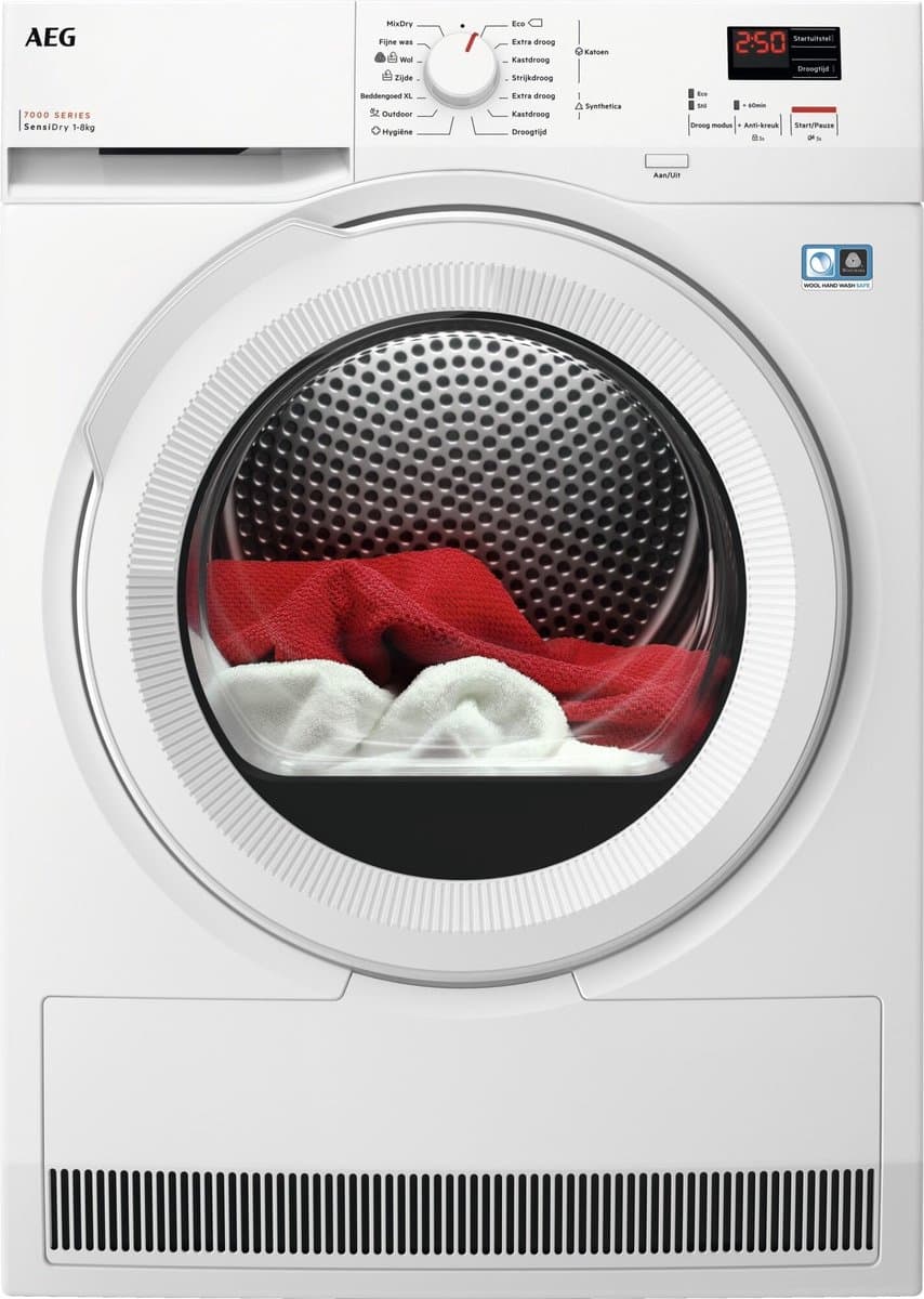 AEG TR718A2B 7000 serie SensiDry - Wasdroger Warmtepompdroger - 8kg — afbeelding 1