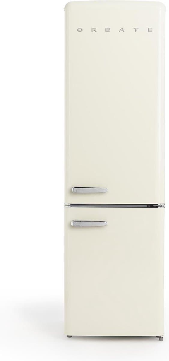 CREATE - Koelkast met vriezer - Combi koelkast - Capaciteit 244L - 3 verwisselbare planken - ECO Friendly - Gebroken wit - FRIDGE STYLANCE — afbeelding 1