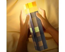 Minecraft Lamp - Minecraft Torch - Minecraft Light - Minecraft Nachtlampje - 28cm - LED - USB oplaadbaar
