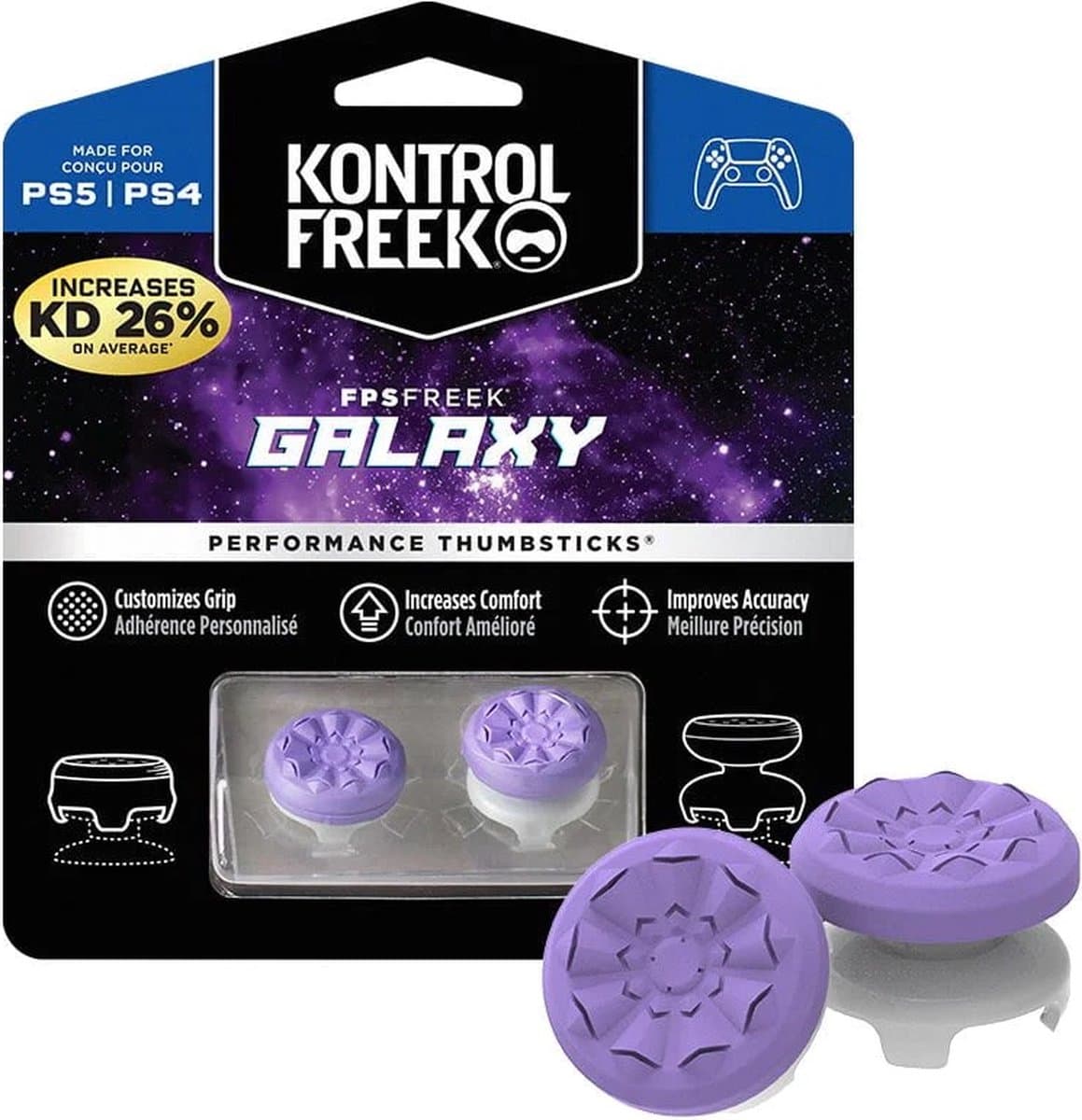 KontrolFreek FPS Freek - Thumbsticks - voor PlayStation 4 en PlayStation 5 - Galaxy Purple — afbeelding 1