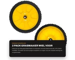 Dailygoods- Grasmaaier Wiel 8 Inch - 2 Pack - Vervangt Oregon 72-115 - Compatibel met John Deere - Naaflengte 1-1/2 Inch - Kunststof - Grasmaaierwielen