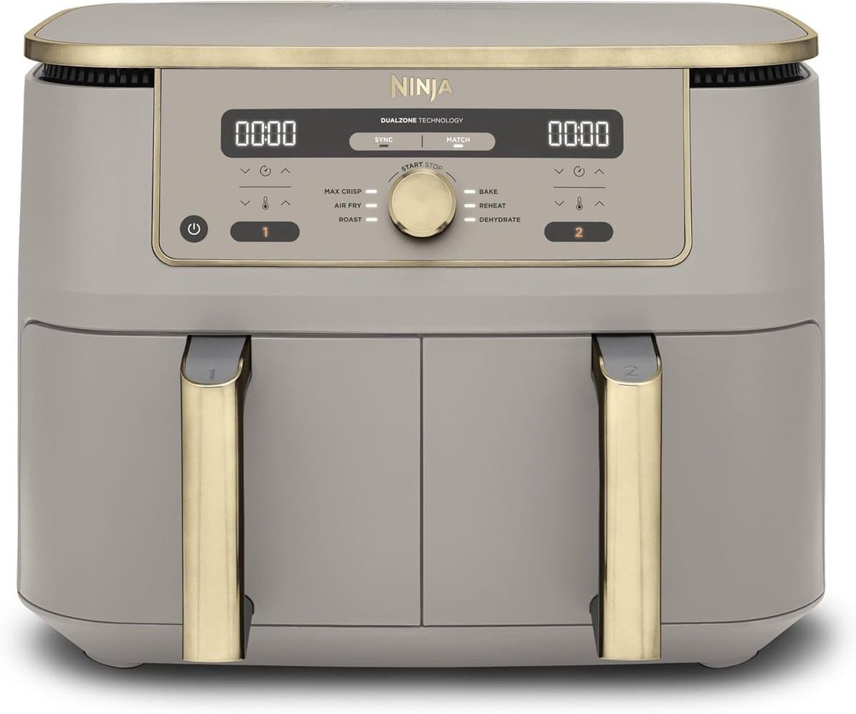 Airfryer 9,5 Liter Dual Zone – Dubbele Heteluchtfriteuse met 2 Lades – 6-in-1 Functie – Vaatwasmachinebestendig – 2470W — afbeelding 1