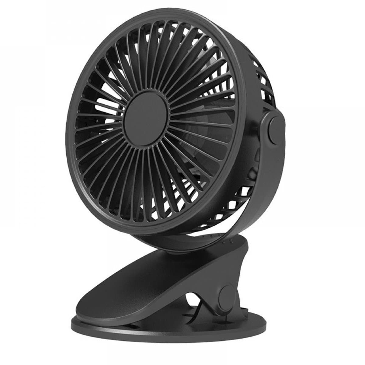 Mini-USB-ventilator, draagbare clip-tafelventilator met oplaadbare 800 mAh-accu; kleine tafelventilator voor slaapkamer, kantoor of kinderwagen — afbeelding 1