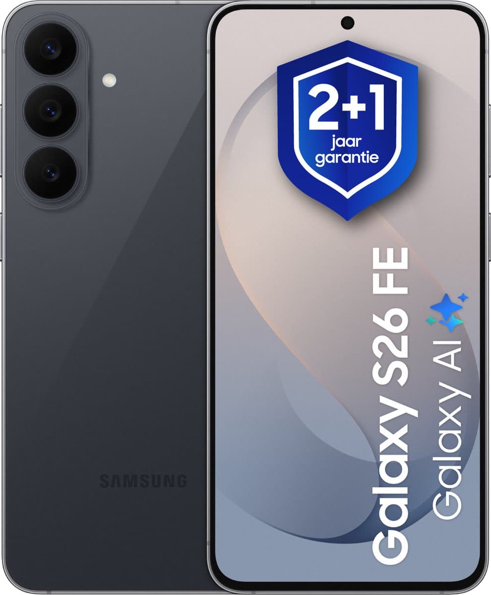 Samsung Galaxy S26 FE - Smartphone - 256GB - Graphite + 1 jaar extra garantie — afbeelding 1