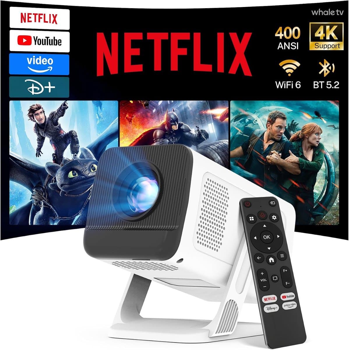 Netflix-compatibel: mini-projector Android 13, ondersteunt 4K 1080p - ShopVlot — afbeelding 1