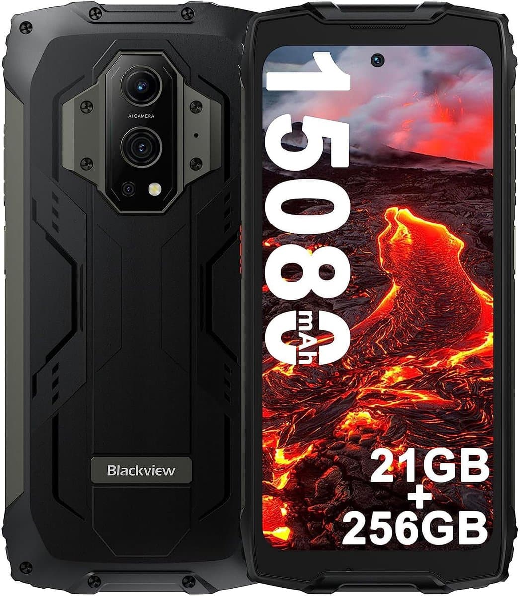 Blackview BV9300 Robuuste Smartphone (100LM Zaklamp) 15080mAh Helio G99 21GB+256GB 6.7'' 120Hz 50MP+ 32MP Camera, IP68 Waterdichte Buiten Mobiele Telefoon NFC - Zwart — afbeelding 1