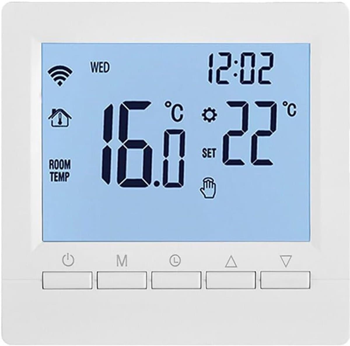 Slimme Thermostaat - Ruimteverwarming Controle - Energie Besparen - Programmeerbare Weken - 86x86mm - Wit — afbeelding 1