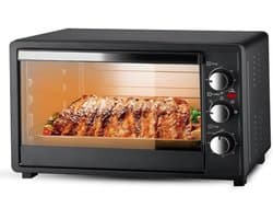 Heteluchtfriteuse Oven - Multifunctionele Kookplaat - Thuis Koken - Visueel Kookvenster - 40 Liter - Wit