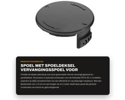 Dailygoods- Spoel met Deksel - Geschikt voor Parkside PRTA 20-Li A1/B1/B2/C3 - Lijndiameter 1,6 mm - Lijnlengte 8,3 m - Spoelmaat 65 x 24 mm - Cover Grootte 80 x 35 mm - Grasmaaier Spoel