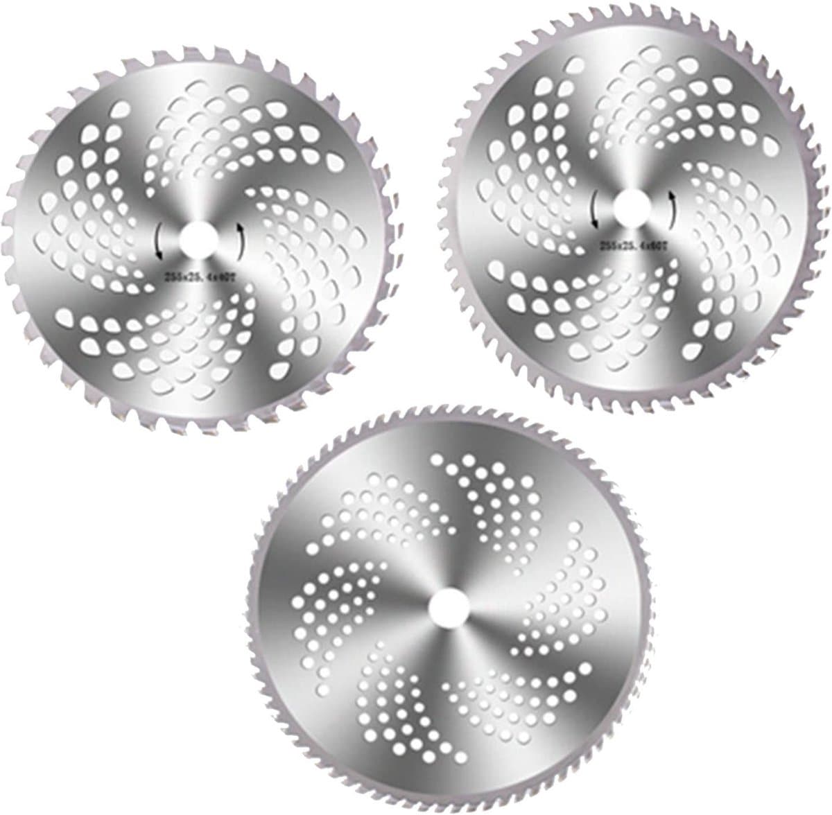 Dailygoods- Grasmaaier Zaagblad Set 3 Stuks - Gelegeerd Staal - 40/60/80 Tanden - Vervangingsbladen - Geschikt voor Bosmaaier - Hoogwaardige Kwaliteit — afbeelding 1