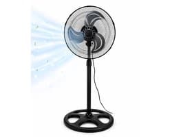 Staande ventilator Ø 45 cm – 60W – krachtig—met metalen bladen