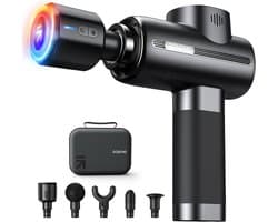 Massagepistool met Warmte & Koeling – Deep Tissue Massage Gun – 3200 RPM – USB-C Snelladen – Draadloos – Inclusief Draagtas