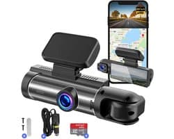 Auto Camera - Rijcamera Recorder - Veilig Rijden - Dubbele Lens Full HD - 170 Graden Hoek - Zwart