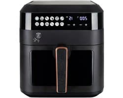 Heteluchtfriteuse - Airfryer Frituurpan - Gezond Frituren - Met Zichtvenster - 63 Liter - Zwart