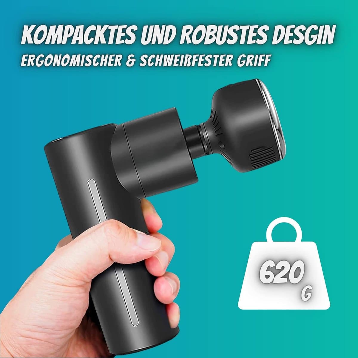 SnelShoppen - Winch Warmte en Koude Massagepistool | Massage Gun met Warmte - Koud Functie (Zwart) voor Spierontspanning en Herstel — afbeelding 1