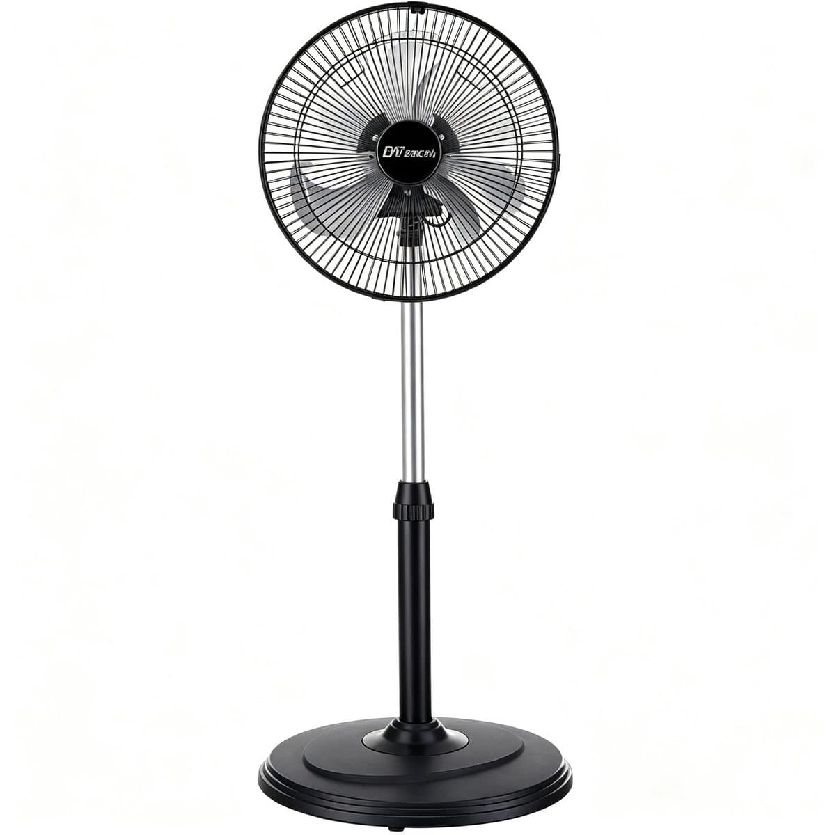 Wentinkmo Zwarte staande ventilator - 34,5 verstelbare hoogte 90-125cm,3 - ventilator voor kantoor en woonkamer — afbeelding 1