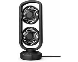 Tafelventilator 40 cm – 105° Oscillatie – 3 Modi – Timer – USB-C Aansluiting – Draagbaar – Zwart