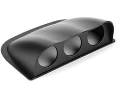 SnelShoppen - Triple Gauge Pod Dash Gauge Pod 3 Holes voor Auto (zwart) - Universele Accessoire, ABS Materiaal, Stijlvol Ontwerp, 2 Inch/52 mm Diamete