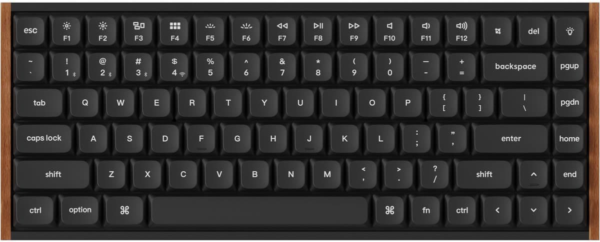Keychron K3 Ultra - Mechanisch Toetsenbord - Draadloos - US Qwerty - 75% - Bruine Schakelaar - Zwart — afbeelding 1
