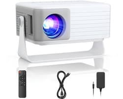Lìon® Mini Beamer - Beamer - Projector - Wit - 12cm x 10cm x 9cm