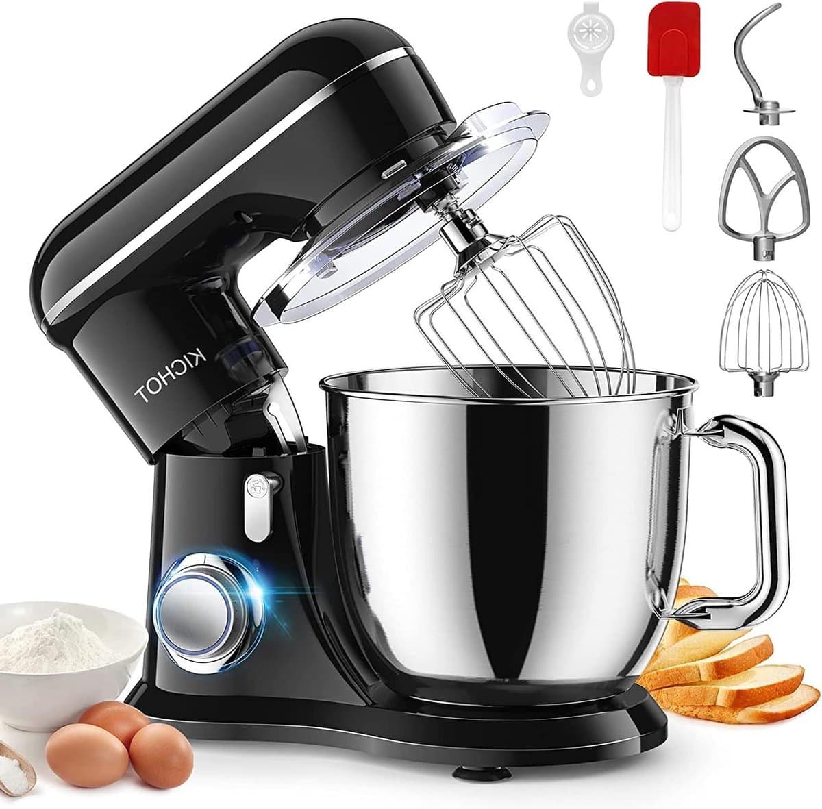 Keukenmachine - Standmixer - Bakken en mengen - Kantelbare kop - 4.5L kom - Zwart — afbeelding 1