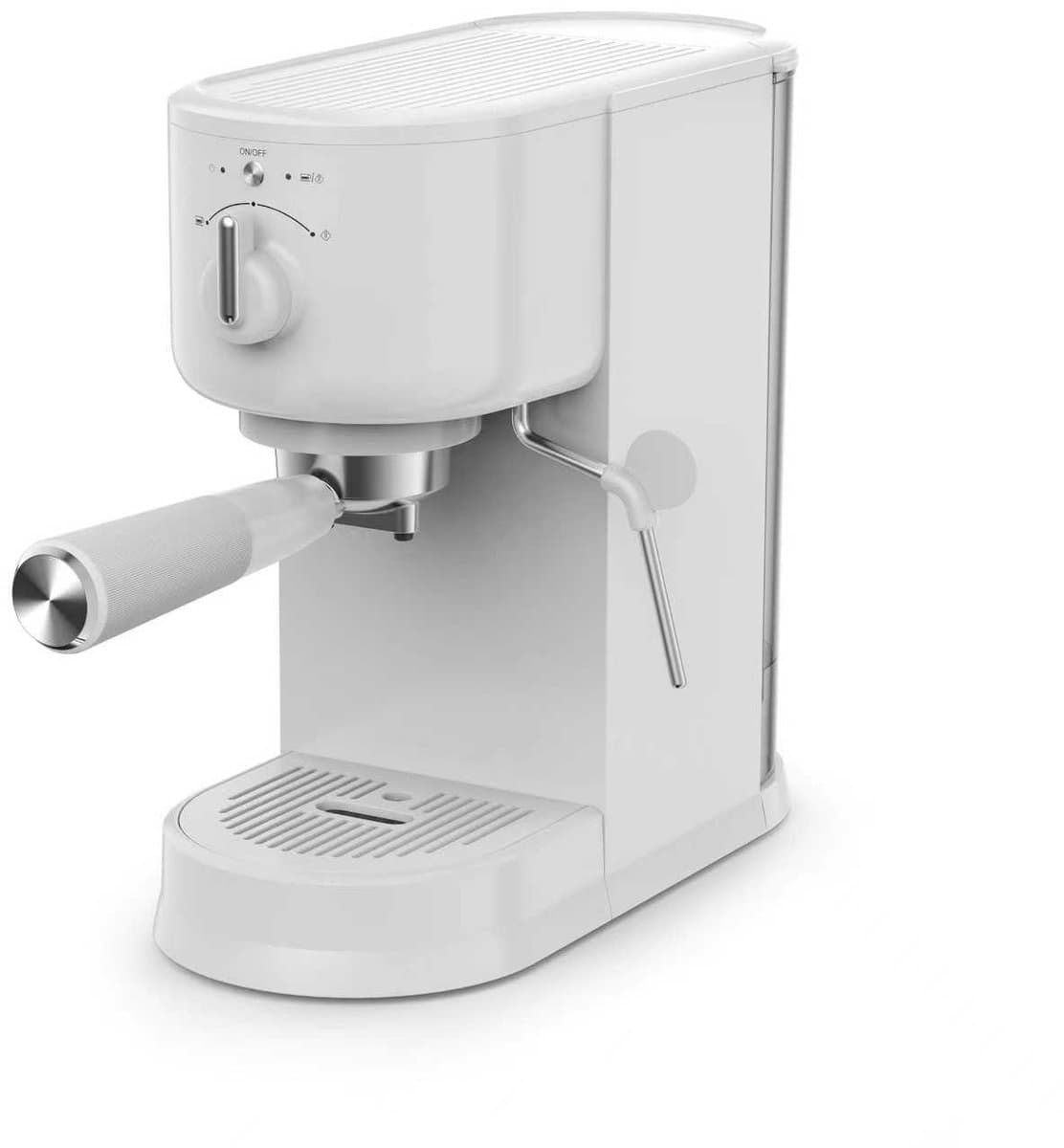 Volautomatische espressomachine - Compacte koffiemachine voor espresso, cappuccino en latte - 31,5 x 14,2 x 29,5 cm, wit — afbeelding 1