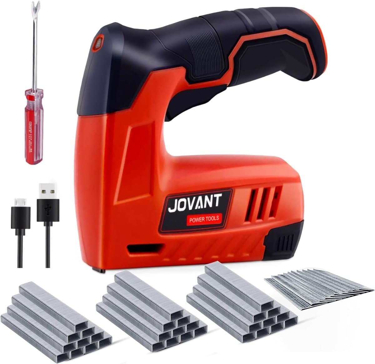 Electric Staple Gun with 3650 Staple Gun and Staple Remover, Heavy Duty Upholstery Staple Gun for Wood, Crafts - ShopVlot — afbeelding 1