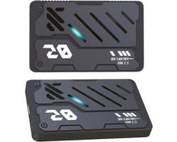 Externe Harde Schijf - Draagbare SSD Opslagschijf - Bestanden Opslaan - RGB Verlichting - 2.5 Inch - Zwart