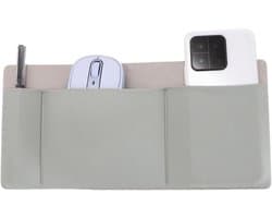 Externe harde schijf houder - Opbergtas accessoires - Mobiel werken - Zelfklevende organizer - 27 x 13 cm - Zwart