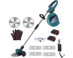 Elektrische Grasmaaier - Draadloze Trimmer - Tuinonderhoud - Borstelloze Motor - 23 cm Snijdiameter - Zwart