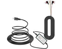 Mini USB Dash Cam Hardwire Kit 12 V-24 V naar 5 V/2,5 A voor time-lapse-opname/24 uur parkeermonitor Converteert Auto Dash Camera-oplader 320 cm kabelset met laagspanningsbeveiliging