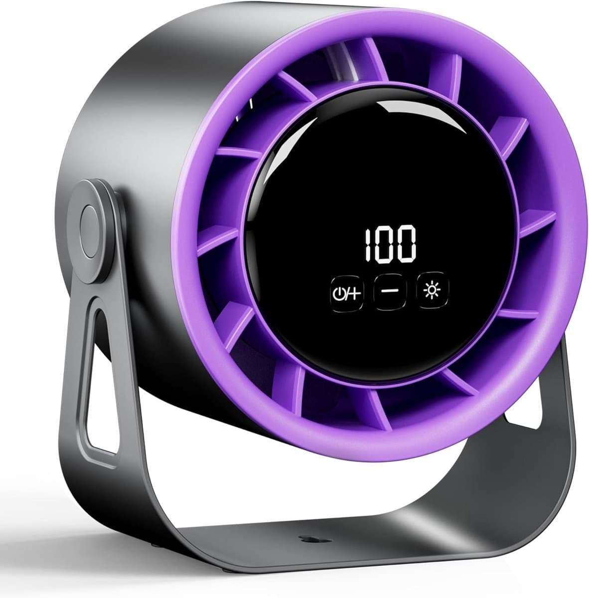 Solvix tafel ventilator geluidloos - Bureauventilator - USB Oplaadbaar - 100 Snelheidsinstellingen - 360° Verstelbaar - Voor Thuis, Kantoor & Kamperen — afbeelding 1
