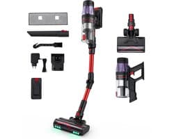 Vivid Green 500W Steelstofzuiger - Met Dweilfunctie - Kruimelzuiger - Flexibele Stang - Stofzuiger 35000Pa Zuigkracht