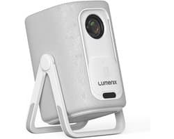 SnelShoppen - Mini Projector met Google TV & Netflix, 500 ANSI Lumen, Full HD 1080p, 4K Ondersteuning, Dolby Audio, WiFi 6 & Bluetooth 5.2, Autofocus,