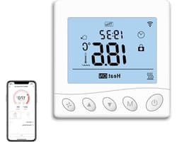 Slimme thermostaat - Temperatuur controller - Verwarming regelen - Wifi app bediening - 16A/3A - Wit