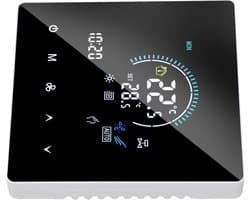 Slimme Thermostaat - Verwarmingsregelaar App Bediening - Energie Besparen - Kinderslot Functie - VA LCD Display - Zwart
