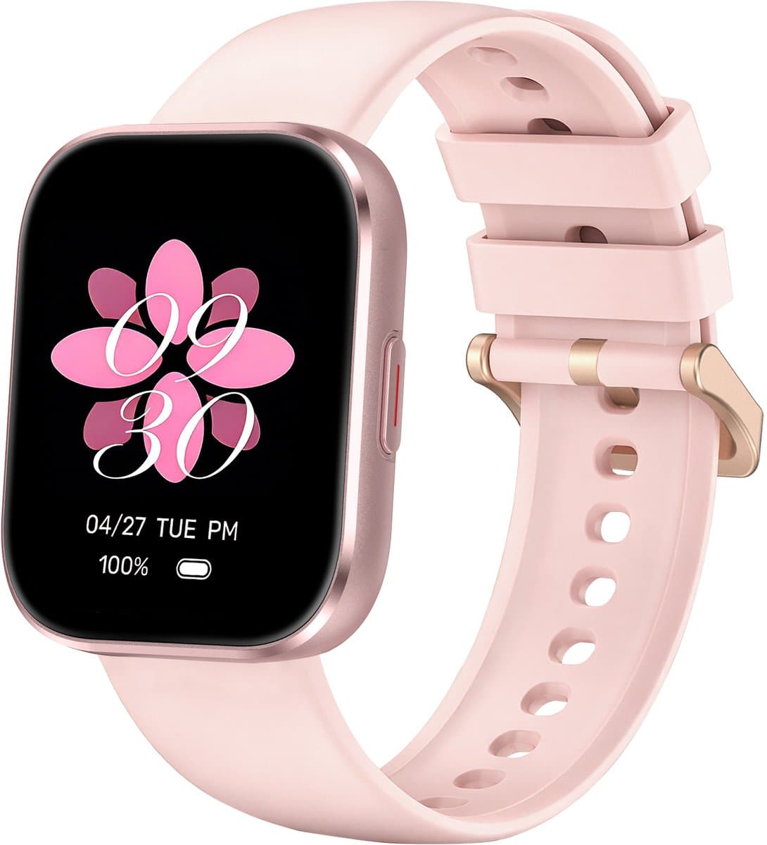 Sytifro Smartwatch dames met Bluetooth Bellen - horloge dames met 1.83 Inch HD Scherm - Hartslagmeter - Slaapmonitor - Stappenteller - IP68 Waterdicht - Geschikt voor iOS & Android - Roségoud — afbeelding 1
