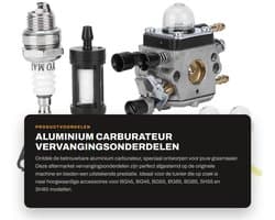 Dailygoods- Carburateur Aftermarket Vervangingsonderdelen - Aluminium - Geschikt voor BG45/BG46/BG55/BG65/BG85/SH55/SH85 - Duurzaam - Eenvoudig te installeren - Betrouwbare prestaties - Grasmaaier Carburateur