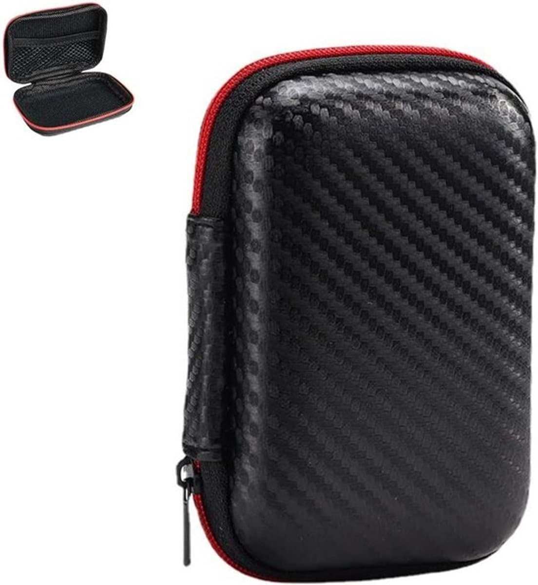 Beschermhoes voor externe harde schijf 11 cm x 8 cm x 4 cm - Draagbare externe SSD reistas organizer zwart — afbeelding 1