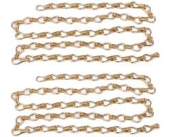 Hanglampketting 2 stuks 1m lange hanglampketting voor buitenplanten (goud)