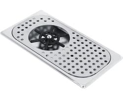 Roestvrijstalen Bekerspoeler - Glazenreiniger Keuken - Hygiënisch Reinigen - Vijflaags Galvaniseren - 40L x 31B x 8H cm - Zilver