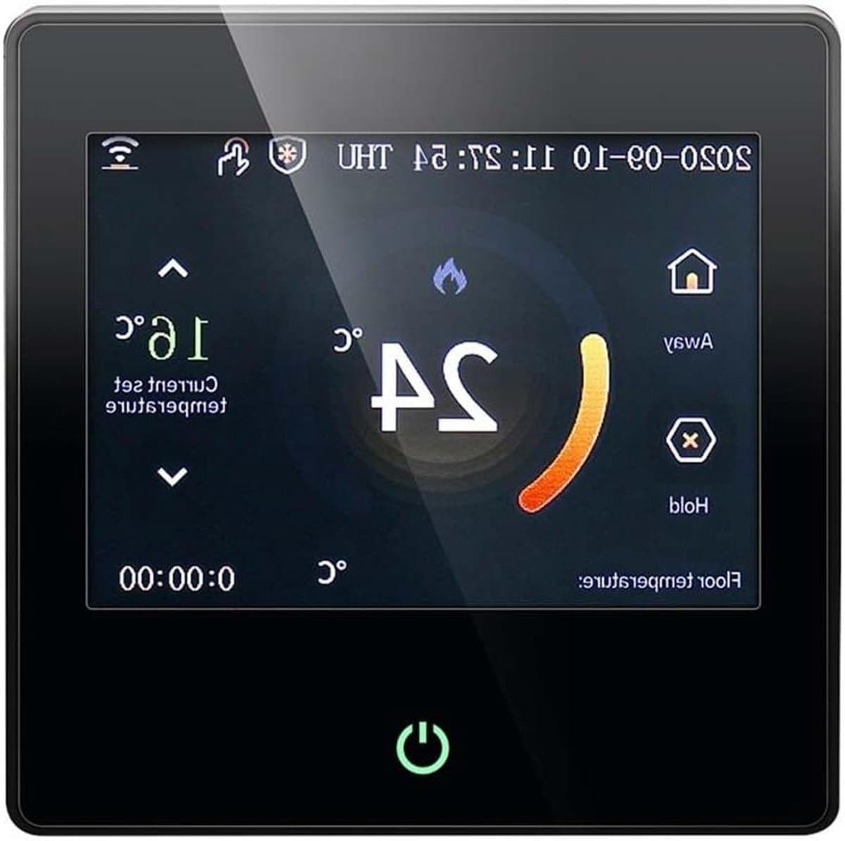 Slimme thermostaat - Verwarmingsregelaar - Vloerverwarming regelen - WiFi en spraakbediening - 10x15x8 cm - Zwart — afbeelding 1