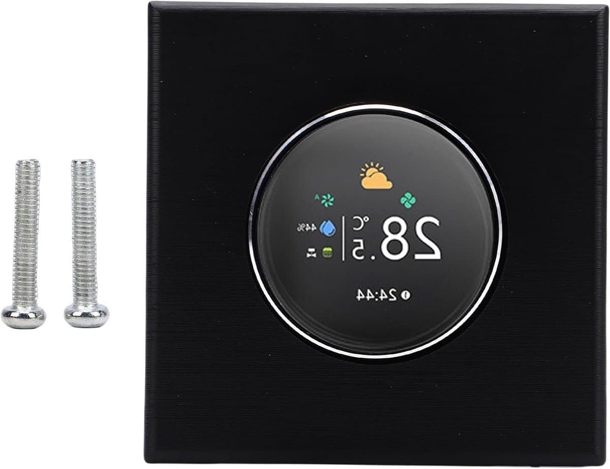 Slimme Knopthermostaat - Intelligente Thermostaat Smart Screen - Temperatuur Regelen - Nauwkeurige Temperatuurregeling - 86 x 86 mm - Wit — afbeelding 1