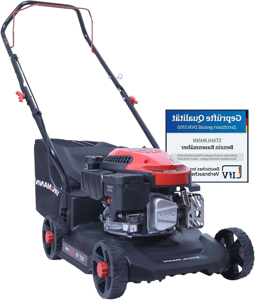Grasmaaier met aandrijving - Loopmaaier gazon - Gazononderhoud thuis - Krachtige 4.0 pk motor - 39 cm maaibreedte - Grijs — afbeelding 1