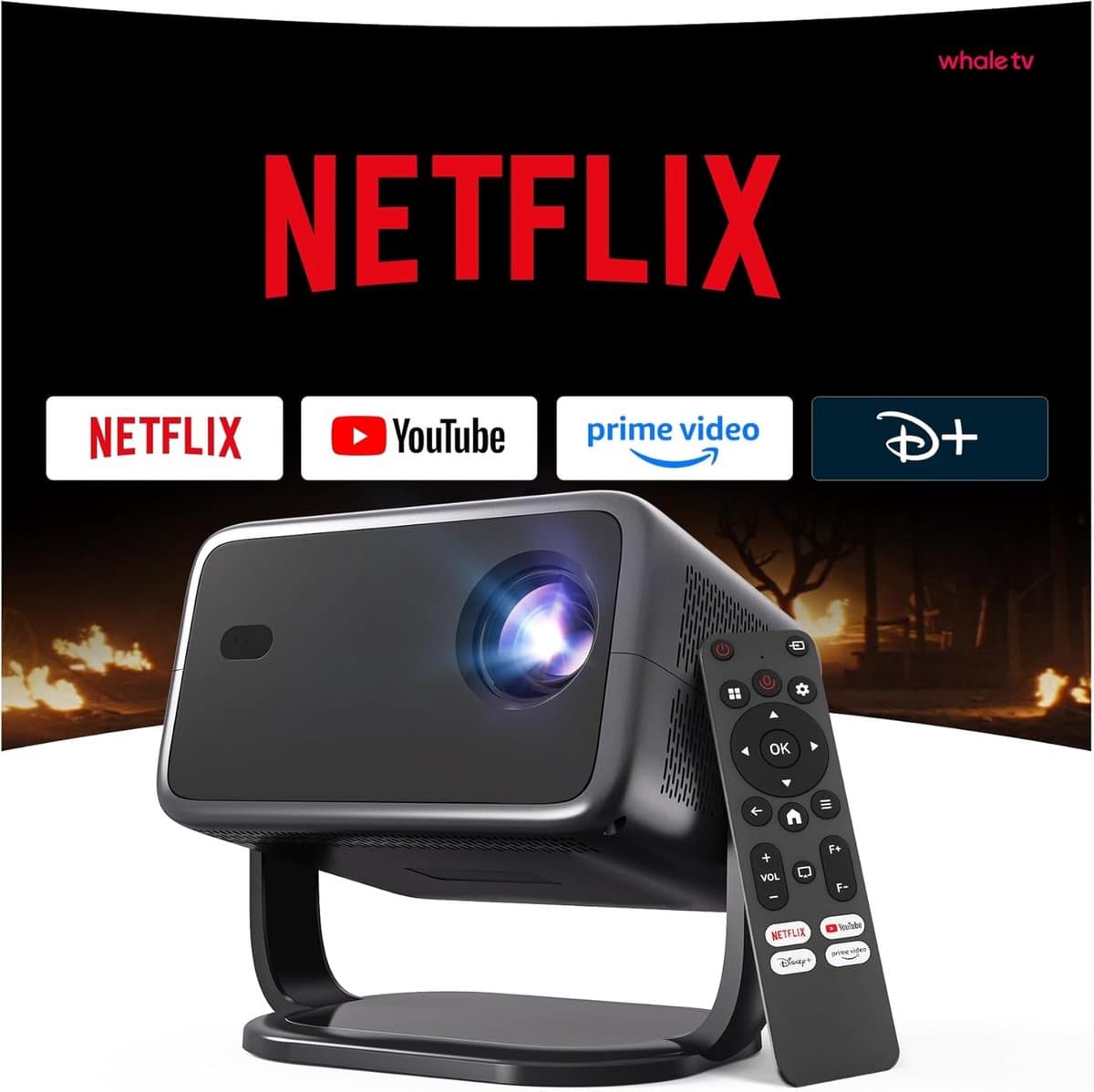 SnelShoppen - Intelligent Projector voor Feesten, Camping en Thuisgebruik - Draagbare Mini Beamer met WiFi, Full HD Beeldkwaliteit, Compact en Lichtge — afbeelding 1