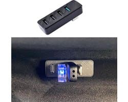 Thijox - Handschoenenvak USB Hub voor Tesla 2024-26 Model 3 Highland & 2025-26 Model Y Juniper - 4-in-1 Dockstation voor Dashcam, USB-stick, Gegevenso