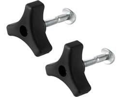 SnelShoppen - 2 Sets Grasmaaier Handgreep Knoppen Moer Bout Driehoekige Handgreep Bevestigingsschroef Set Vervanging voor Grasmaaier en Tuinmachines