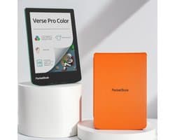PocketBook Verse Pro Color e-reader Sage Glow – 6 inch – 16 GB – waterdicht + Oranje hoesje – voordeelbundel